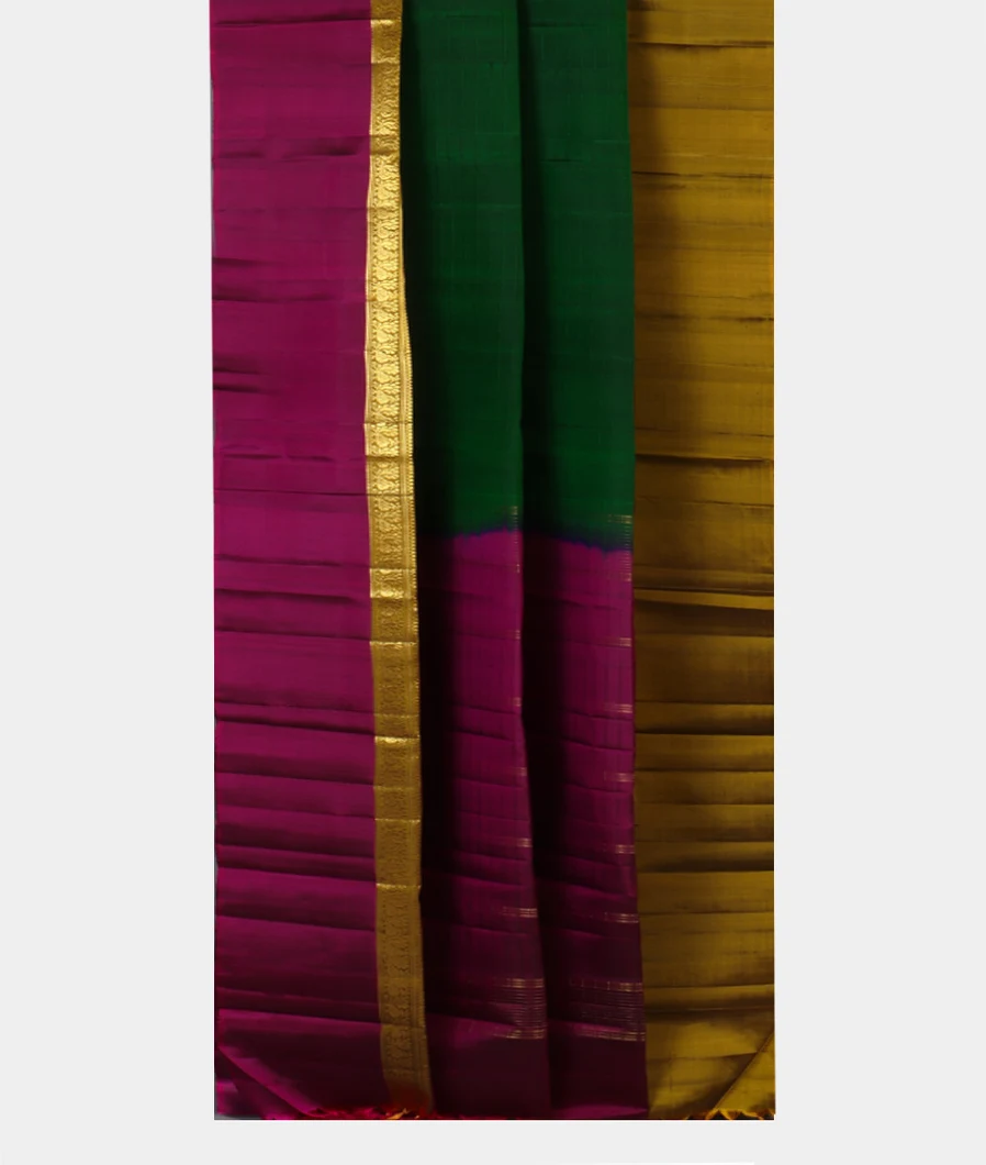 Bottle Green Soft Silk Saree T4423192