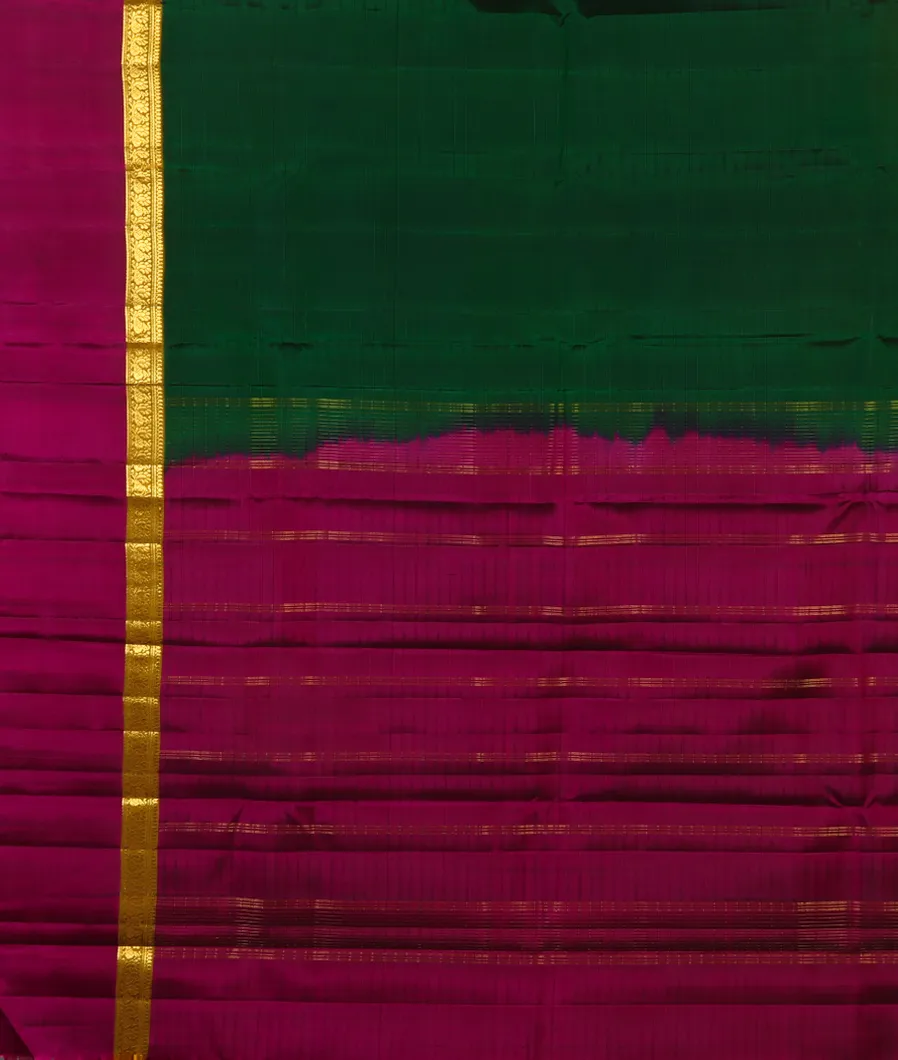 Bottle Green Soft Silk Saree T4423194