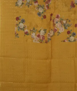 Yellow Tissue Tussar Printed Saree T4645024