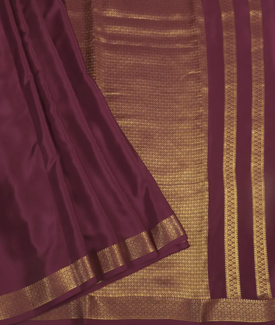 Burgundy Mysore Crepe Silk Saree T4620102