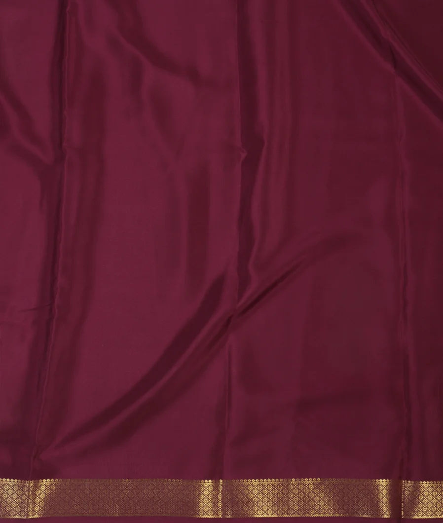 Burgundy Mysore Crepe Silk Saree T4620103