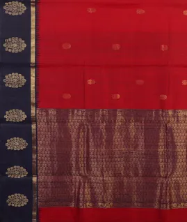 Red Woven Tussar Saree T3878134