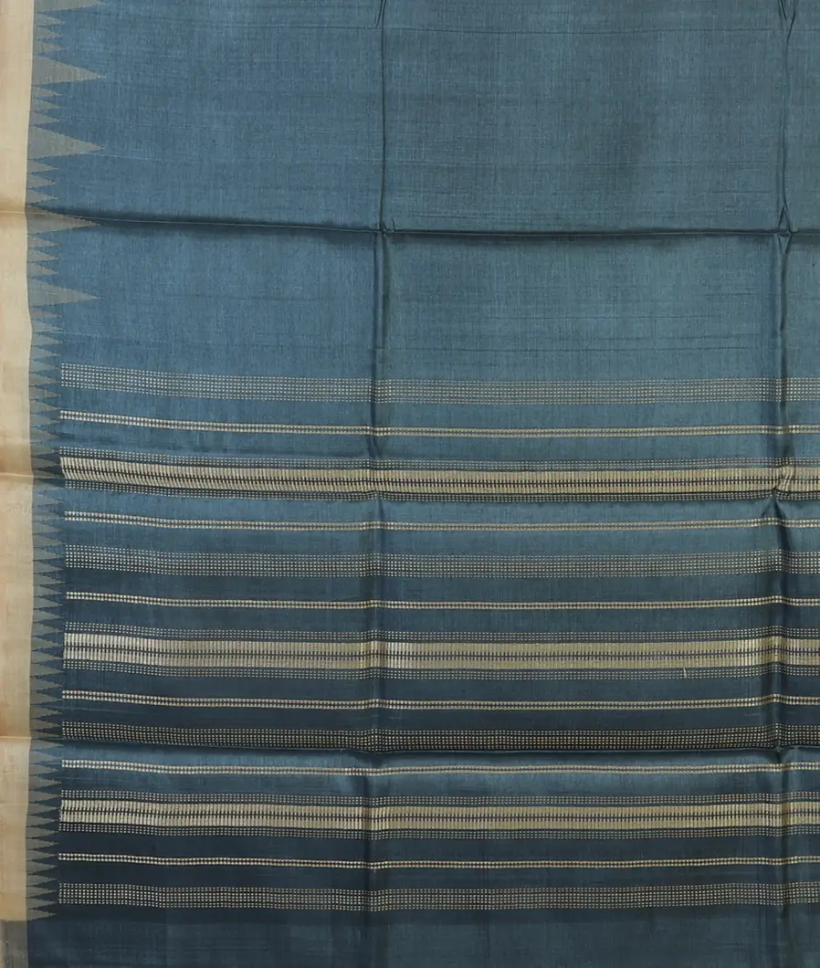 Blue Woven Tussar Saree T3073694