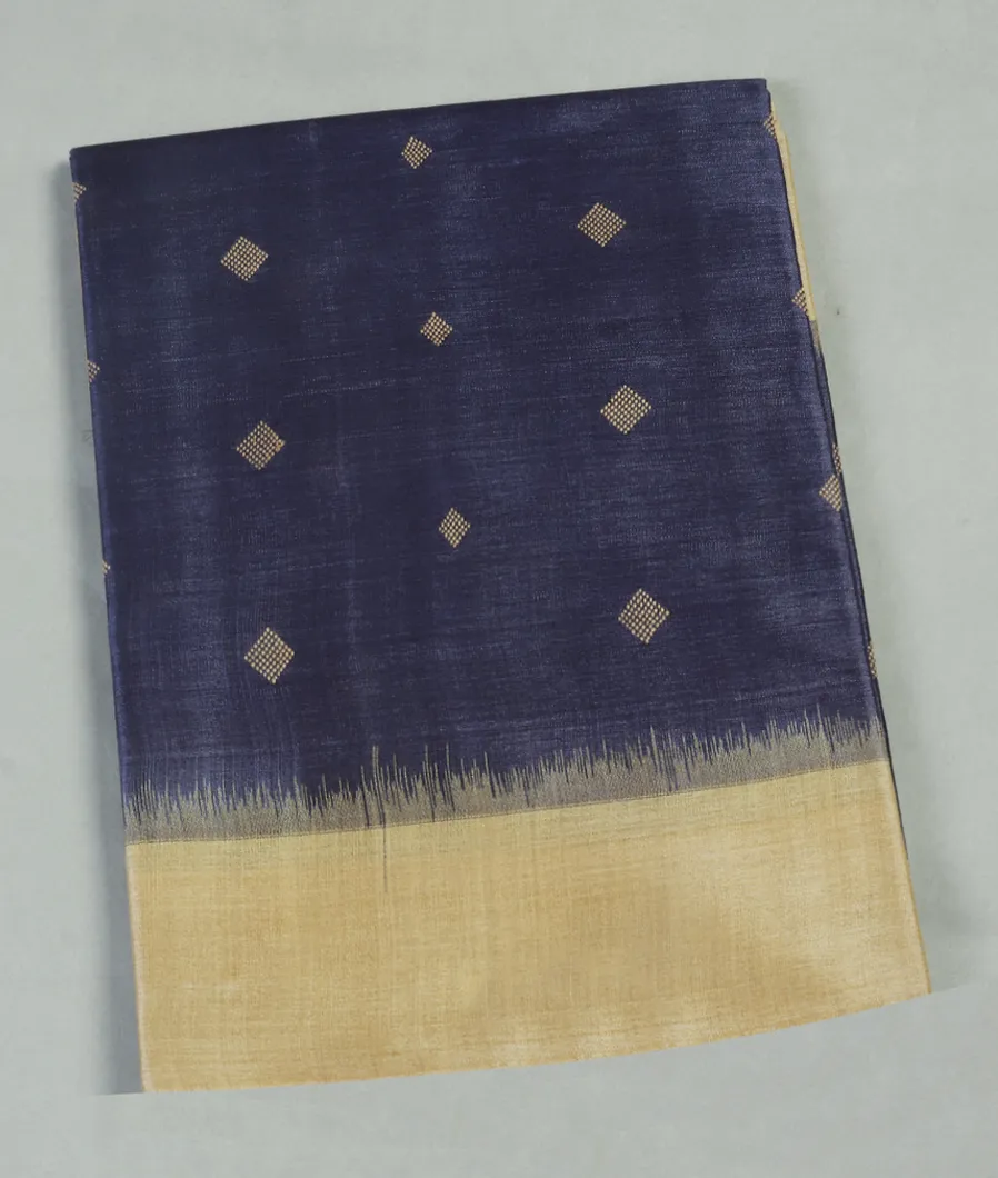 Blue Woven Tussar Saree T382347-image