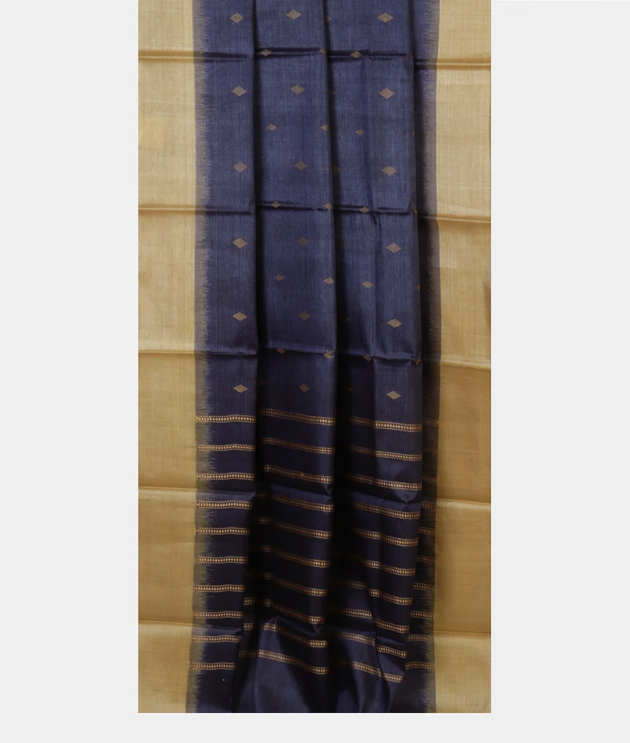 Blue Woven Tussar Saree T3823472