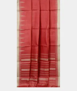 Red Woven Tussar Saree T3333752