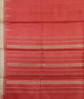 Red Woven Tussar Saree T3333754
