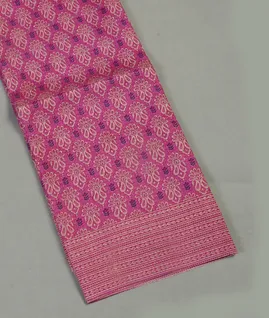 Pink Printed Silk Saree T4614271