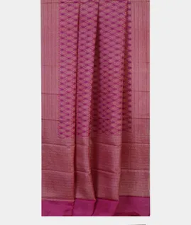 Pink Printed Silk Saree T4614272