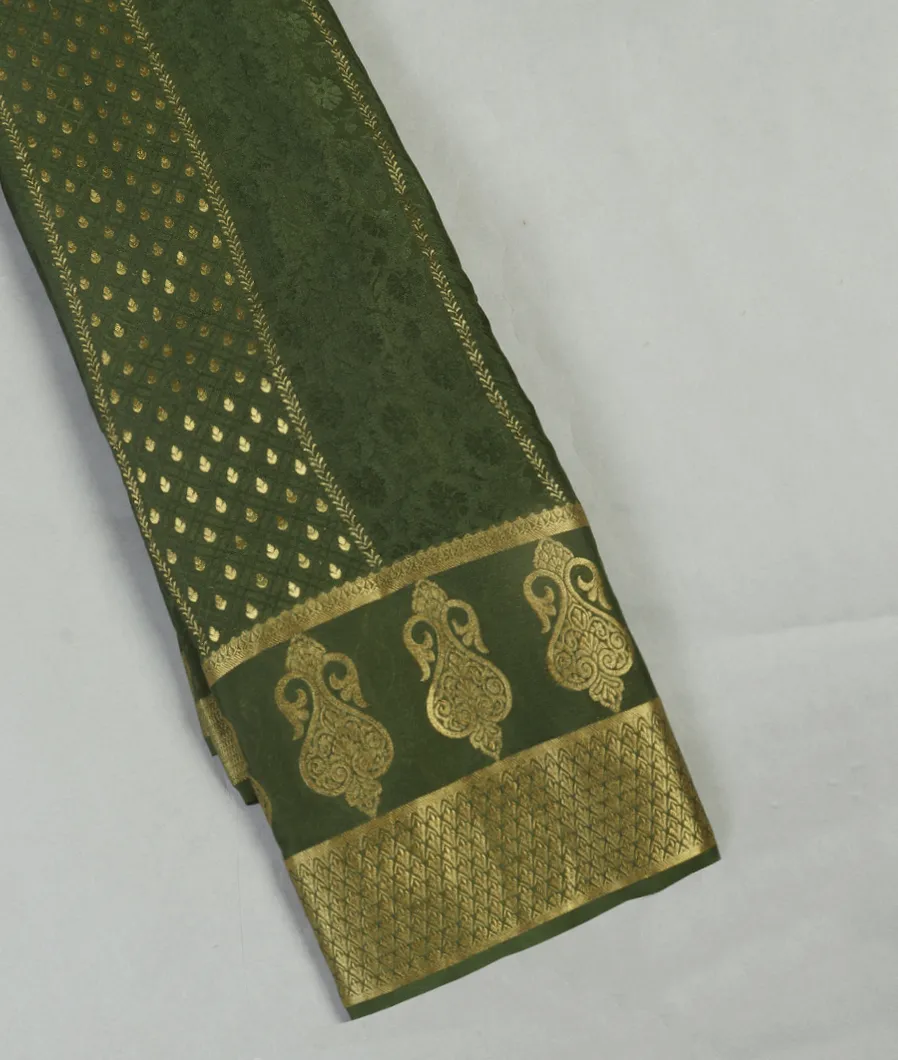 Green Crepe Silk Saree T178981-image