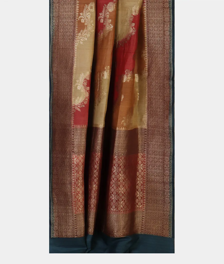 Multicolour Tussar Georgette Saree T4643542