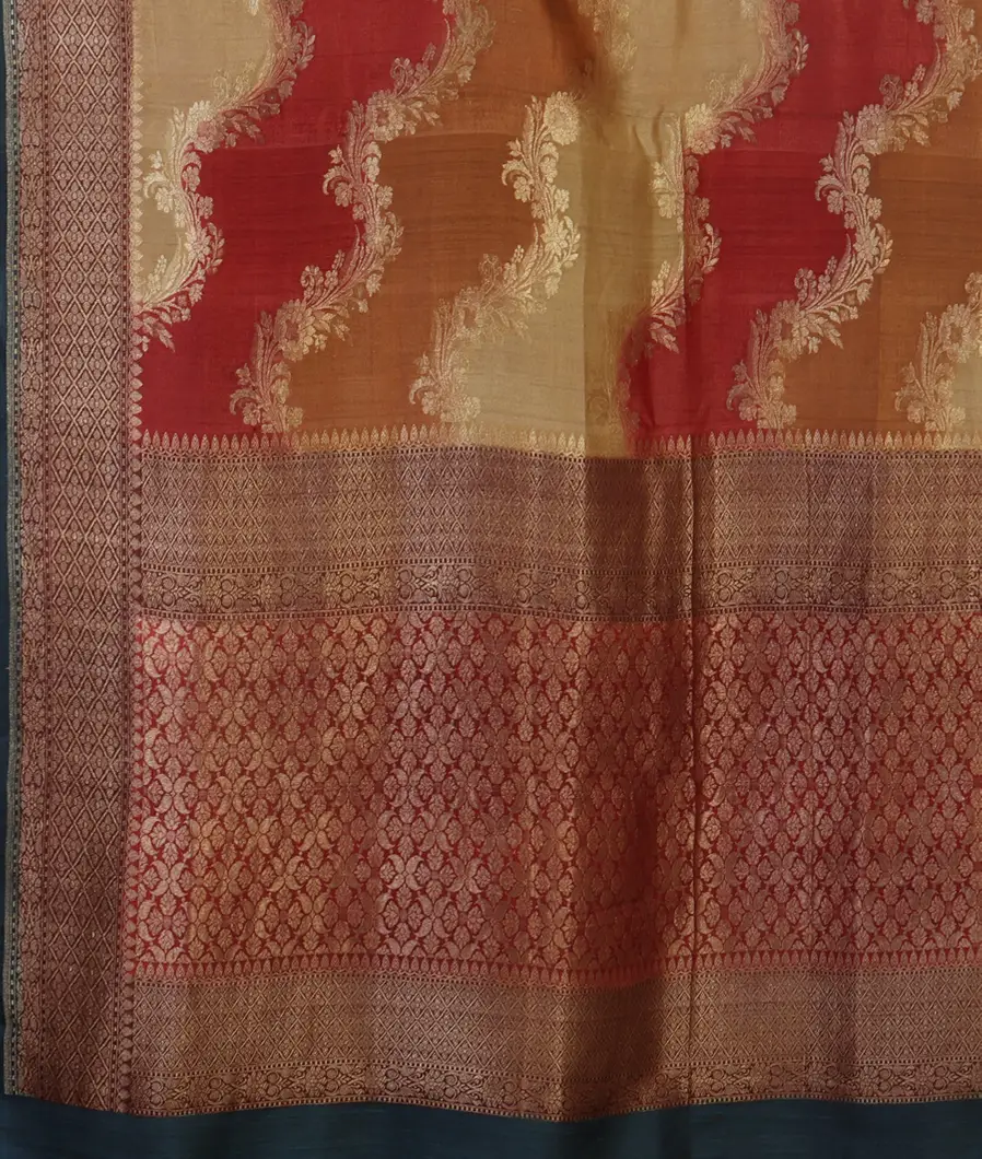 Multicolour Tussar Georgette Saree T4643544