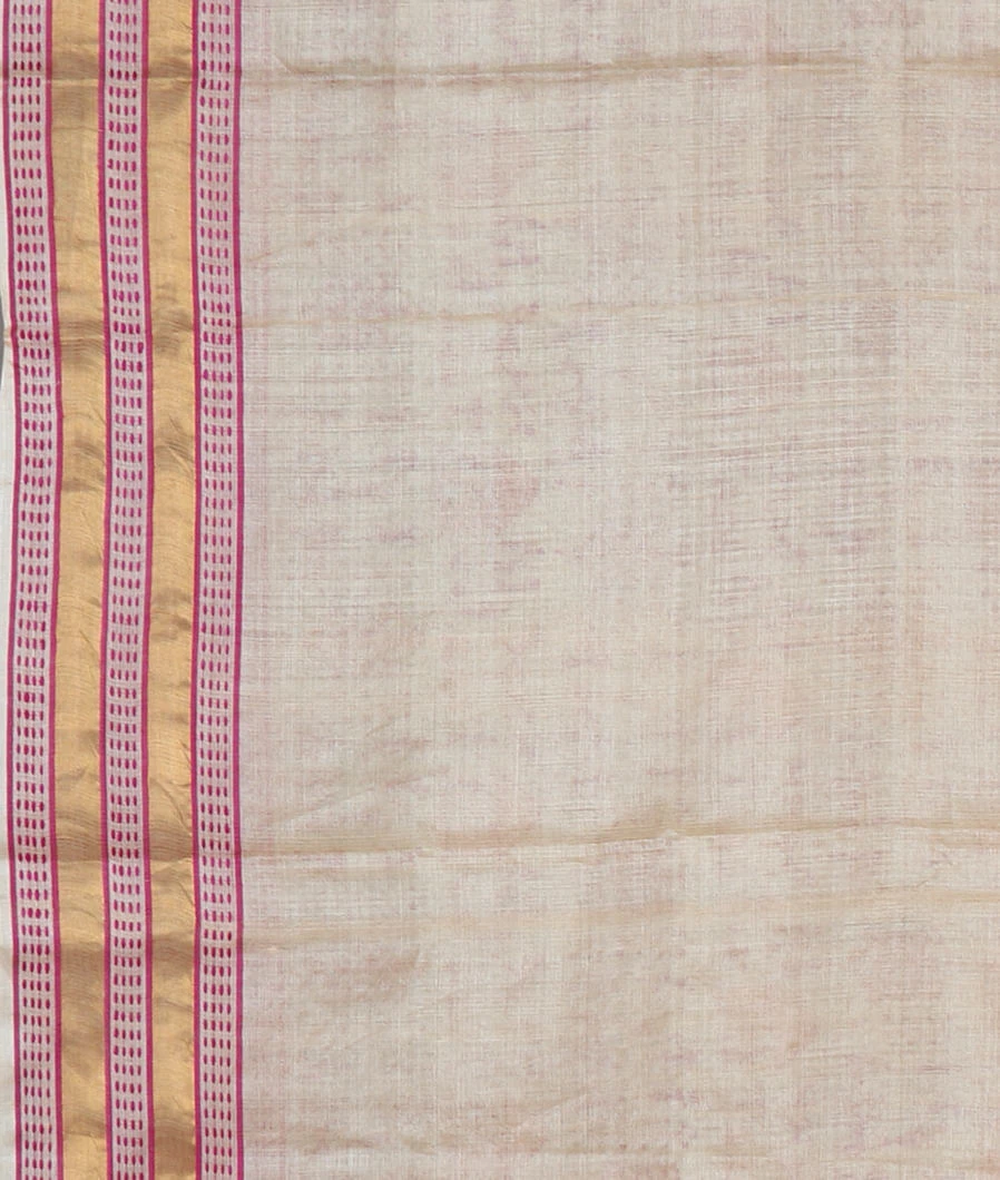 Beige Tussar Embroidery Saree T4115053