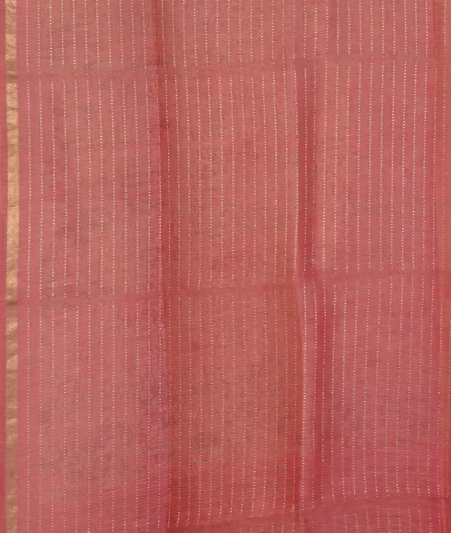 Beige Linen Printed Saree T4645313