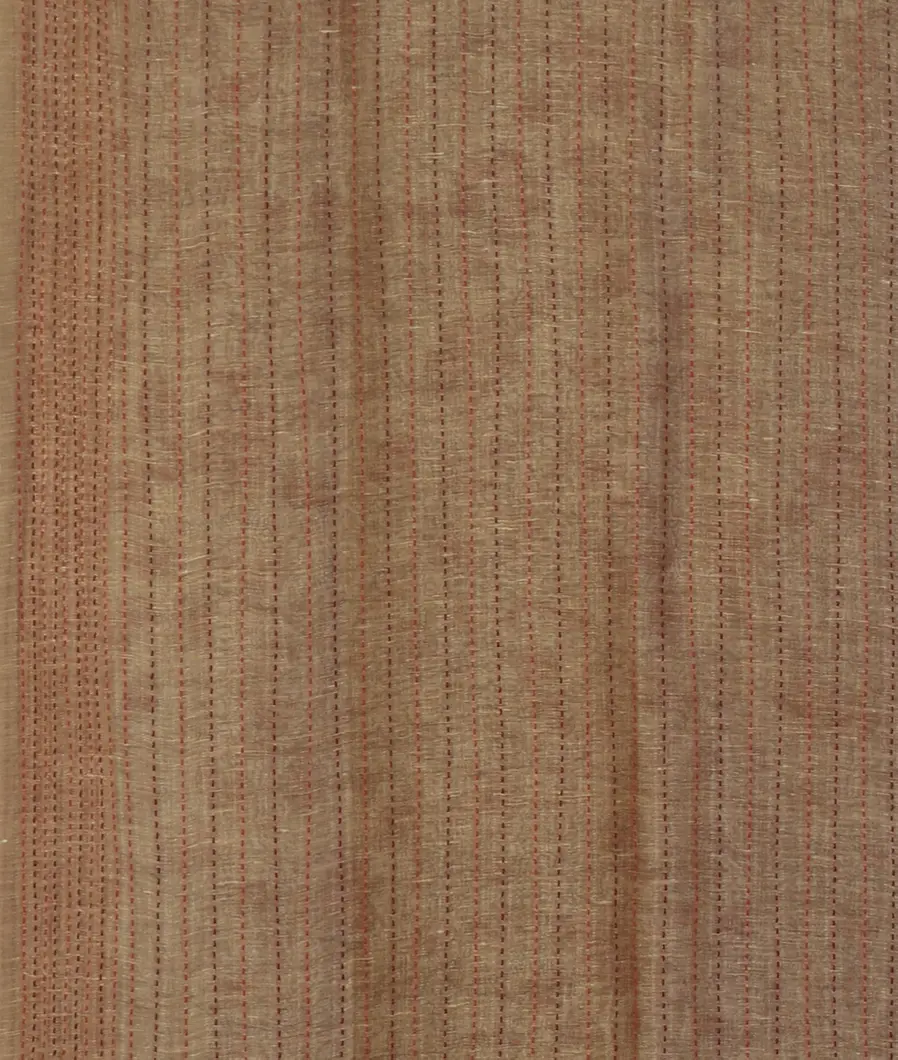 Beige Linen Printed Saree T4645383