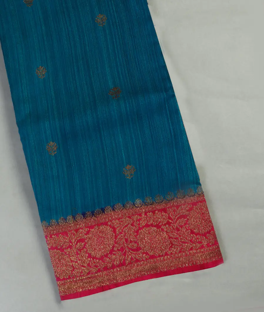 Blue Banaras Tussar Saree T446579-image