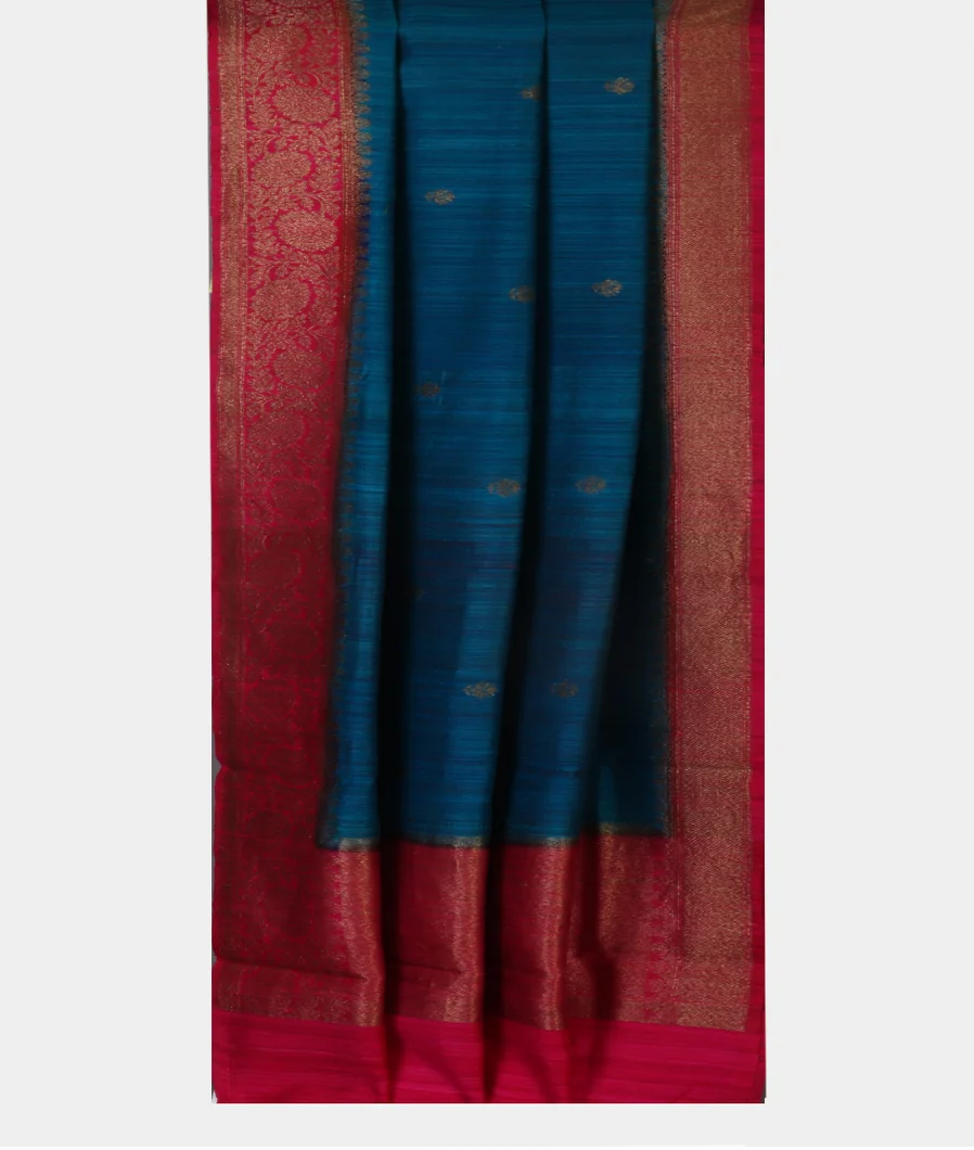 Blue Banaras Tussar Saree T4465792