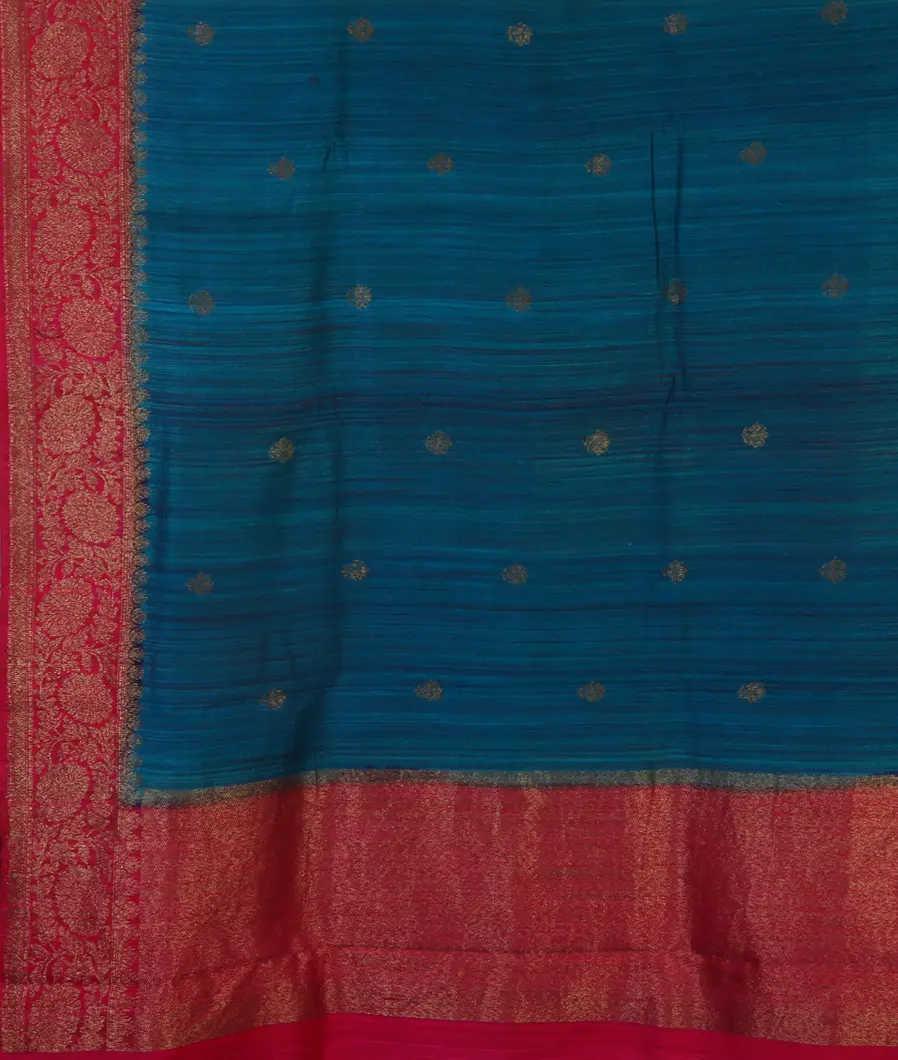 Blue Banaras Tussar Saree T4465794