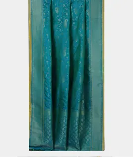 Bluish green Banaras Silk Saree T4544352