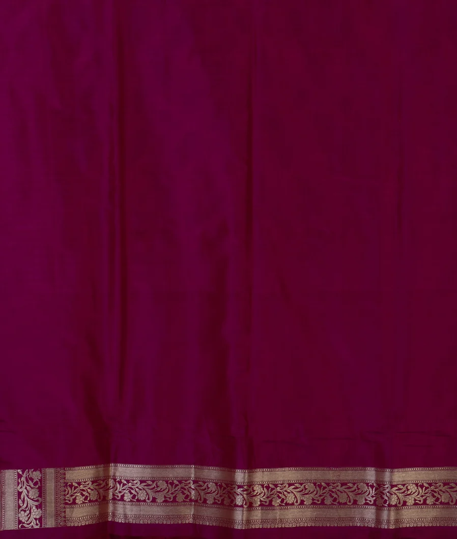 Purple Pink Banaras Silk Saree T427141 -13