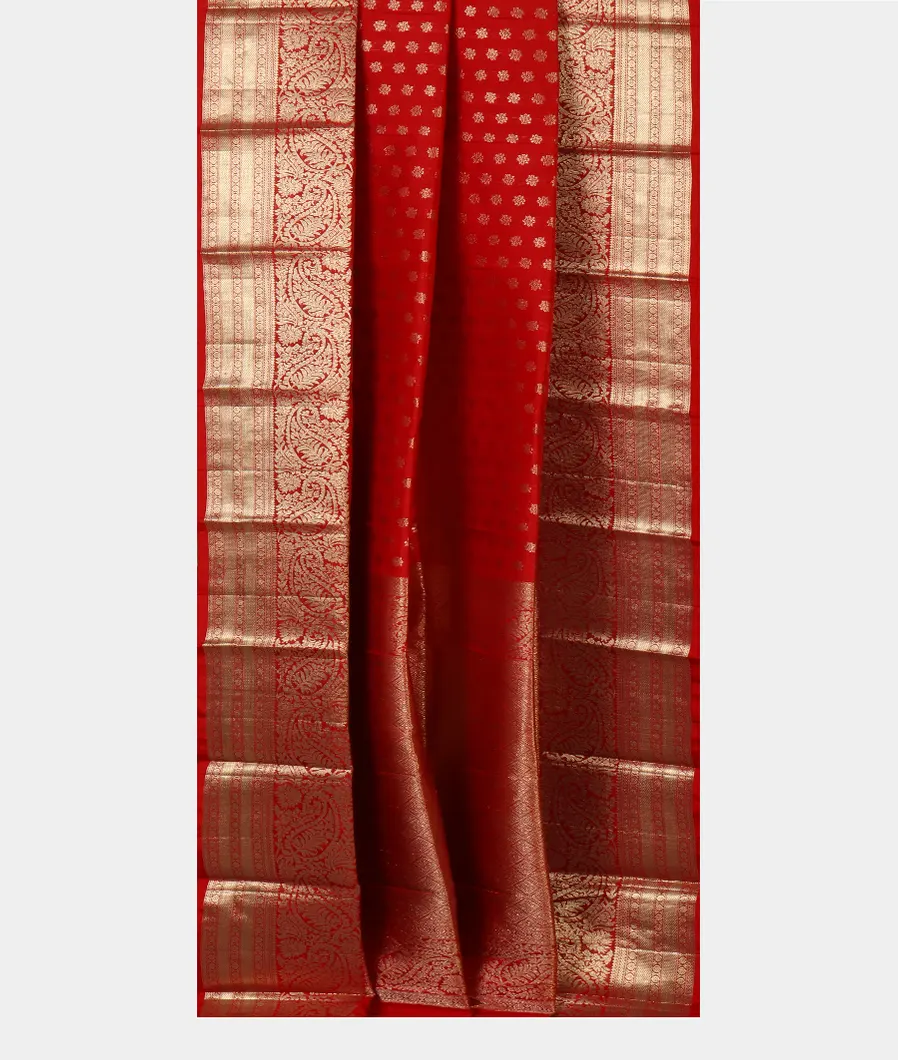 Red Handwoven Kanjivaram Silk Saree T4540642