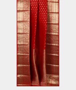 Red Handwoven Kanjivaram Silk Saree T4540642