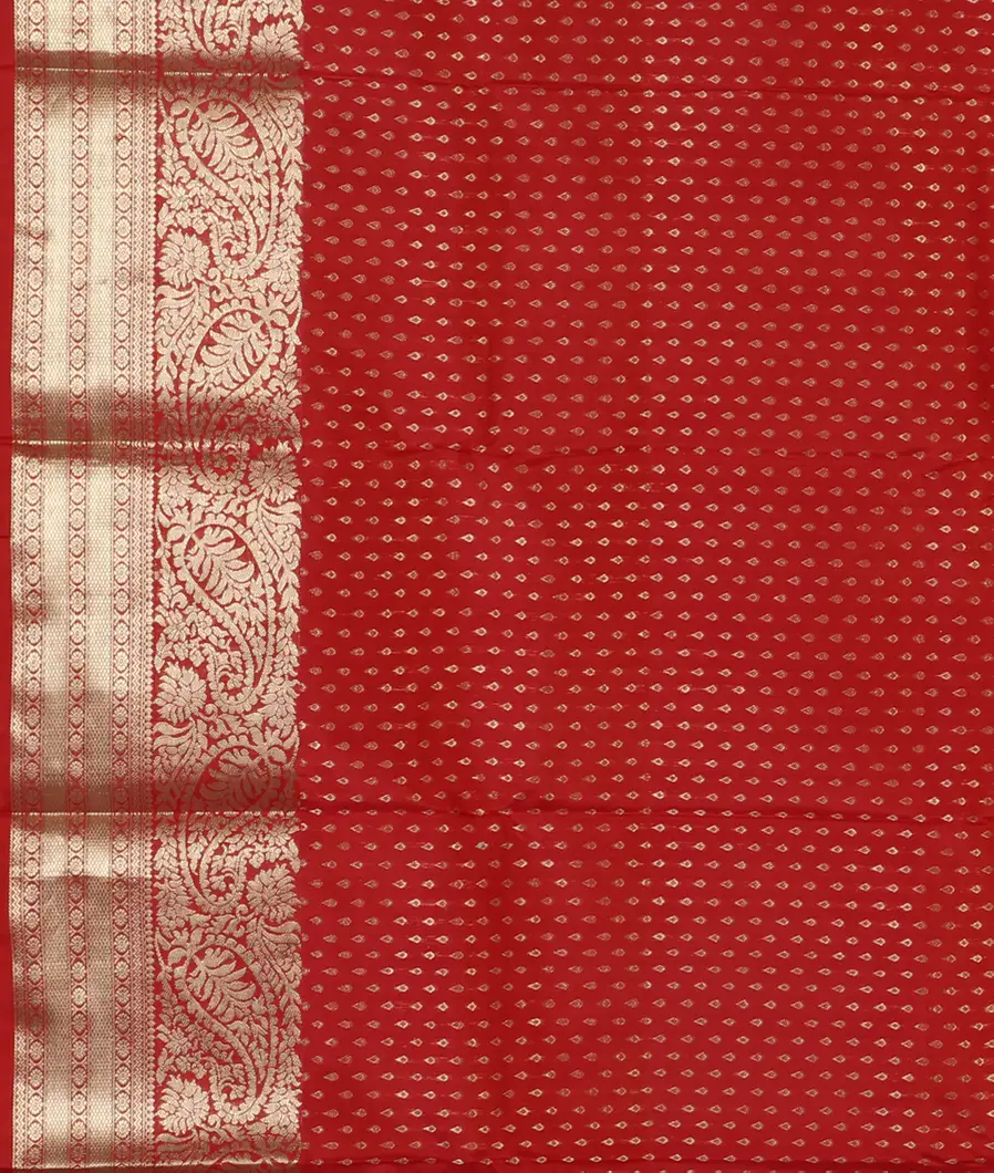 Red Handwoven Kanjivaram Silk Saree T4540643