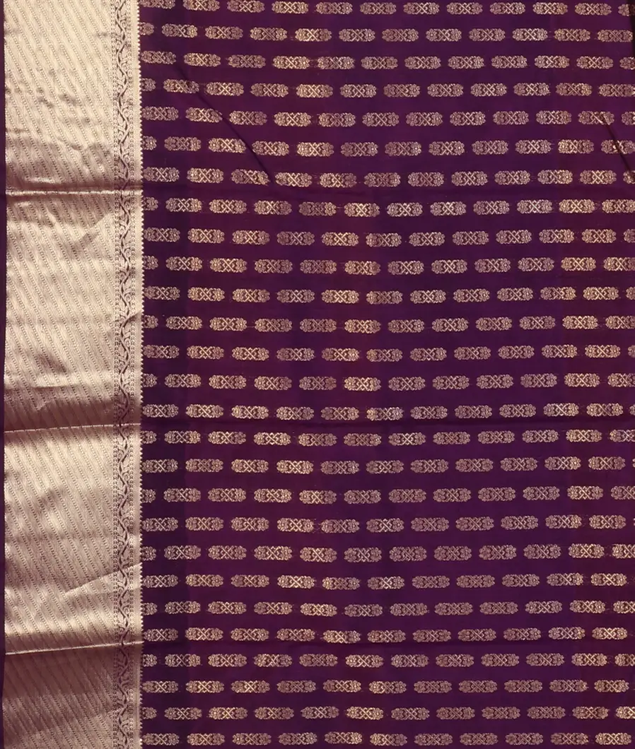 Purple Handwoven Kanjivaram Silk Saree T4334143