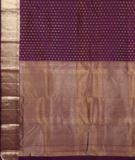 Purple Handwoven Kanjivaram Silk Saree T4334144