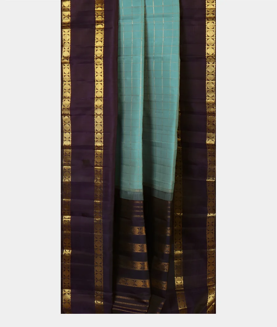 Blue Handwoven Kanjivaram Silk Saree T4601992