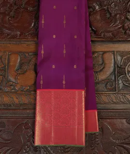 Purple Handwoven Kanjivaram Silk Saree T3980231