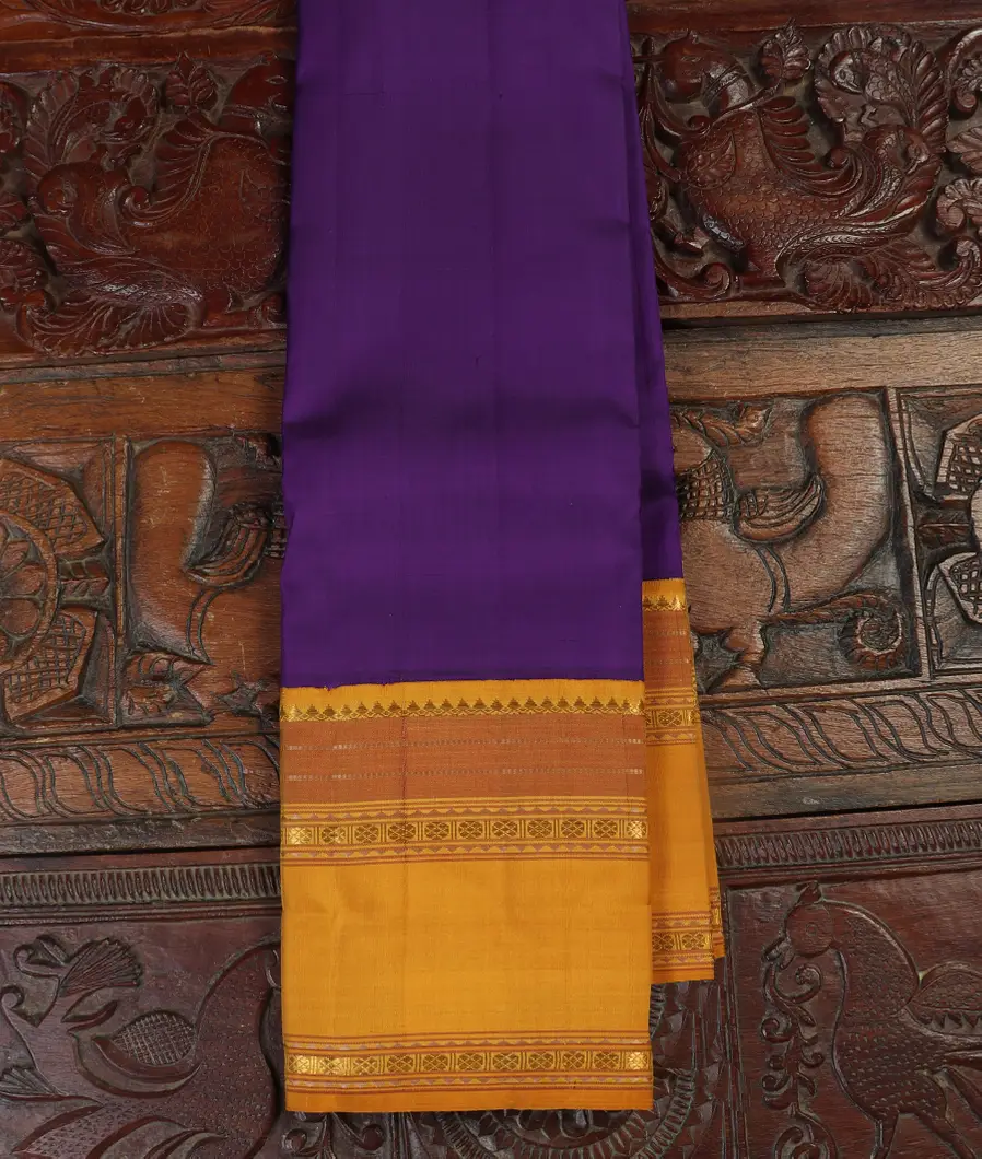Purple Handwoven Kanjivaram Silk Saree T463748-image