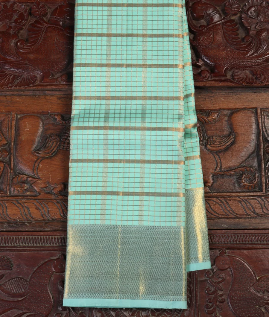 Light Blue Handwoven Kanjivaram Silk Saree T405380-image