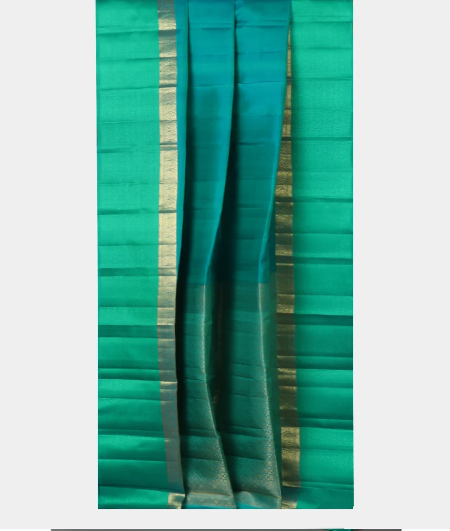 Bluish Green Soft Silk Saree T4633462