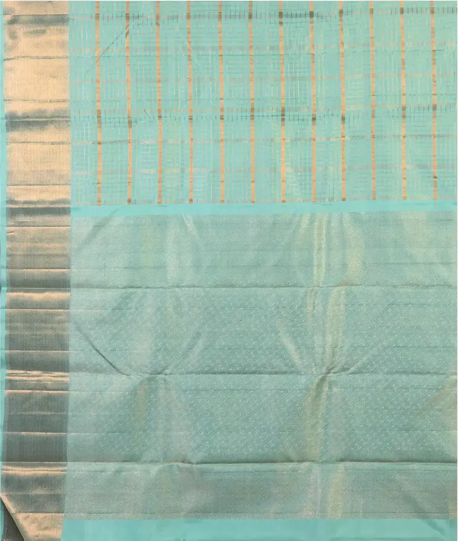 Light Blue Handwoven Kanjivaram Silk Saree T4053804