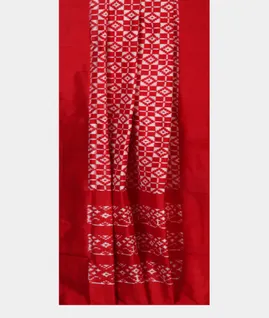 Red Ikat Silk Saree T4183342