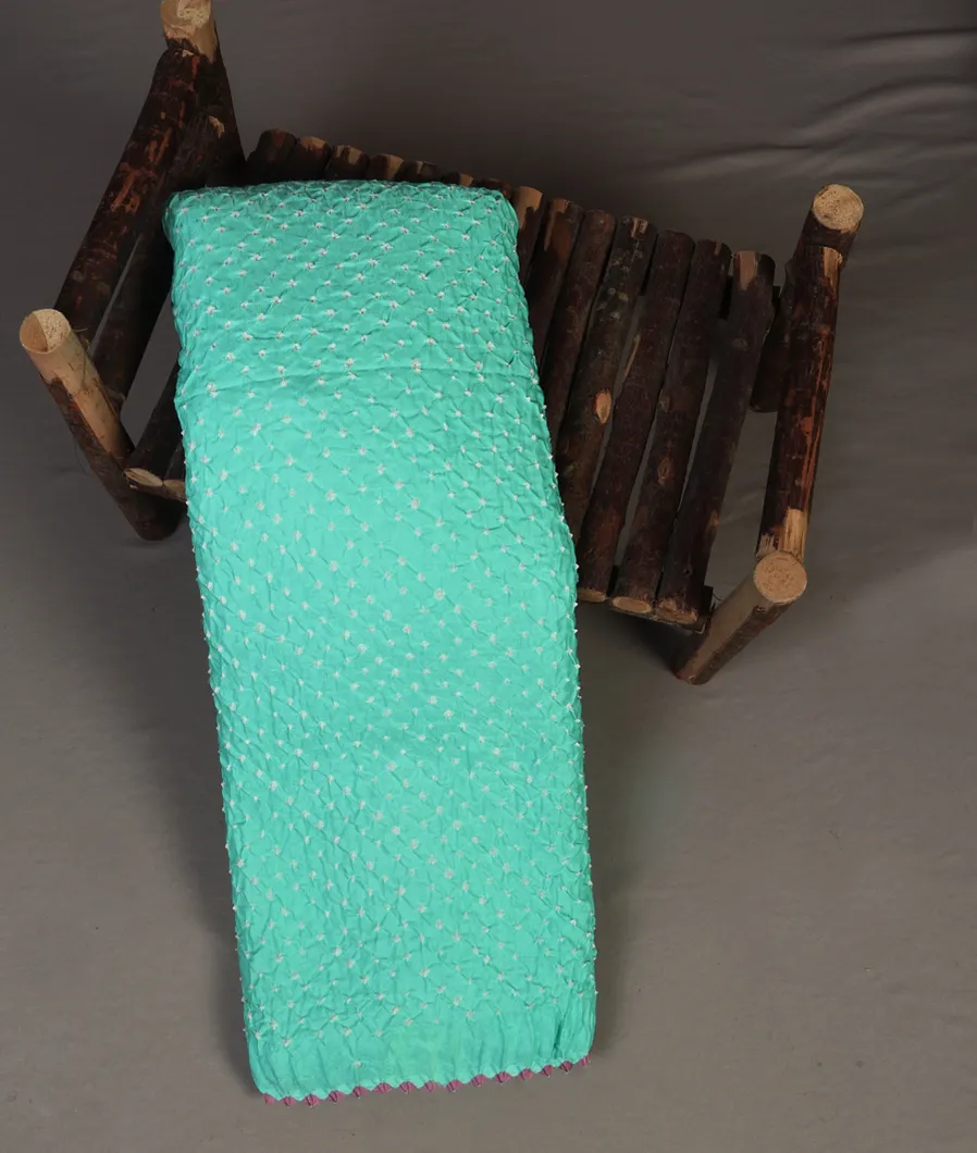 Blue Bandhani Gajji Silk Saree T456765-image