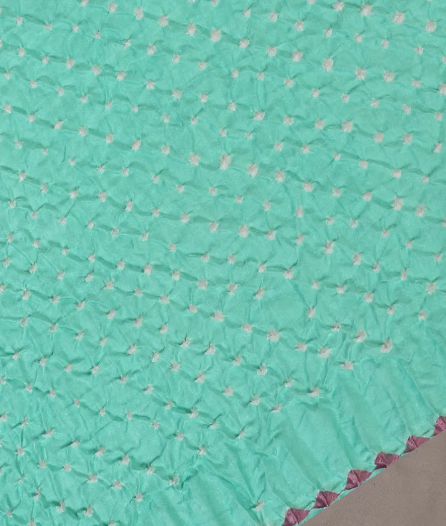 Blue Bandhani Gajji Silk Saree T4567654