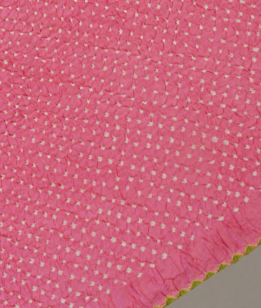 Pink Bandhani Gajji Silk Saree T4567644