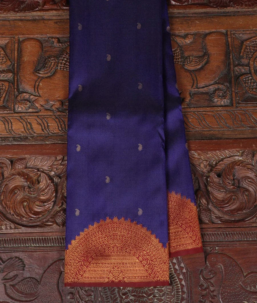 Blue Handwoven Kanjivaram Silk Saree T465217-image