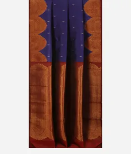 Blue Handwoven Kanjivaram Silk Saree T4652172