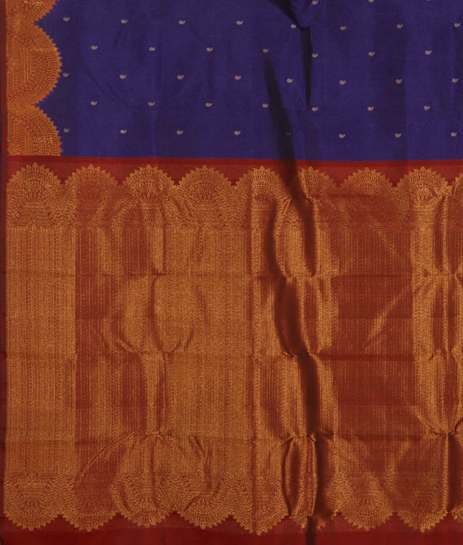 Blue Handwoven Kanjivaram Silk Saree T4652174