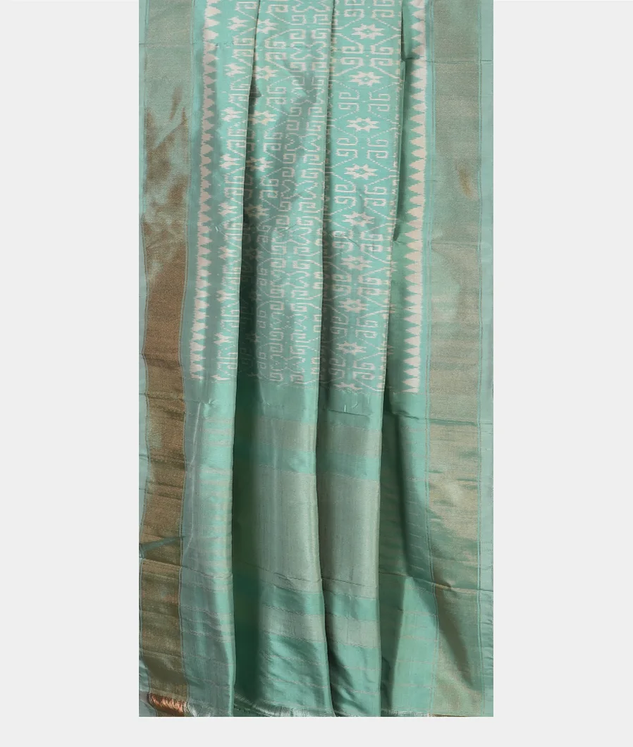 Light Blue IKat Silk Saree T4648162
