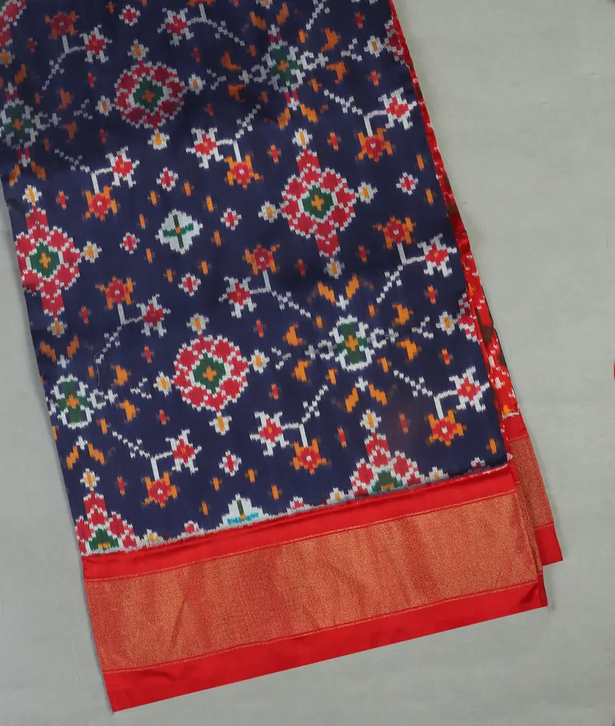 Blue IKat Silk Saree T419332-image