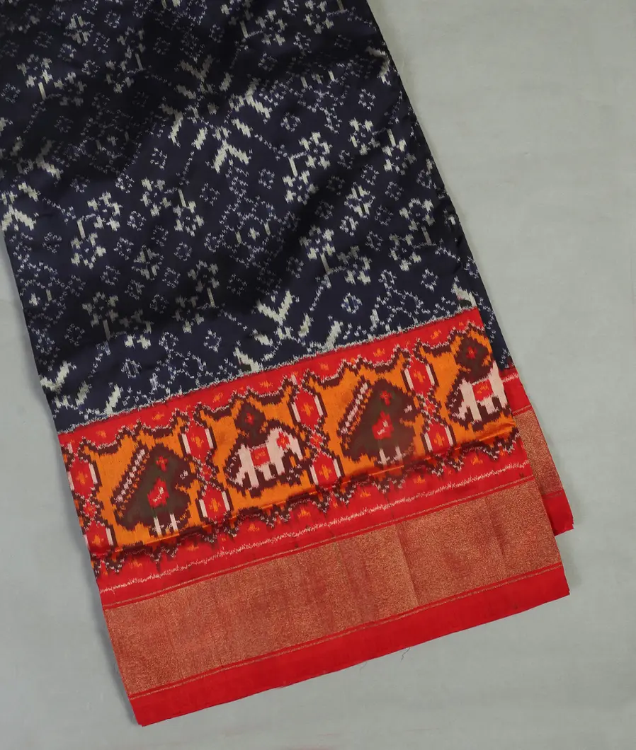 Blue IKat Silk Saree T464966-image