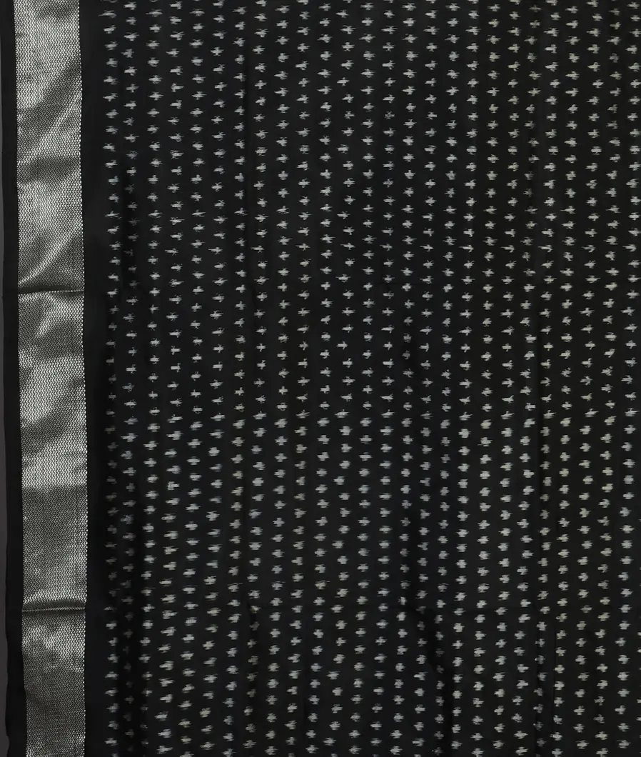 Black IKat Silk Saree T4649353