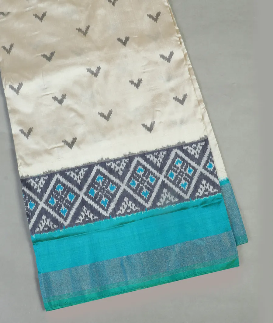 Beige IKat Silk Saree T464906-image