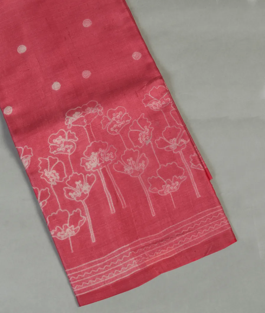 Pink Tussar Printed Saree T465041-image