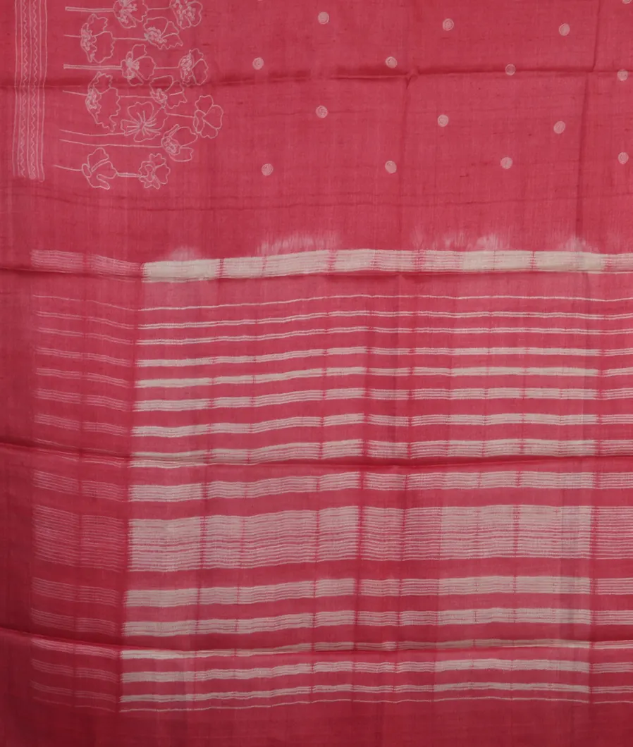 Pink Tussar Printed Saree T4650414