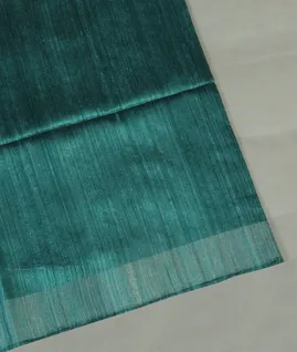 Blue Handwoven Tussar Saree T4639281
